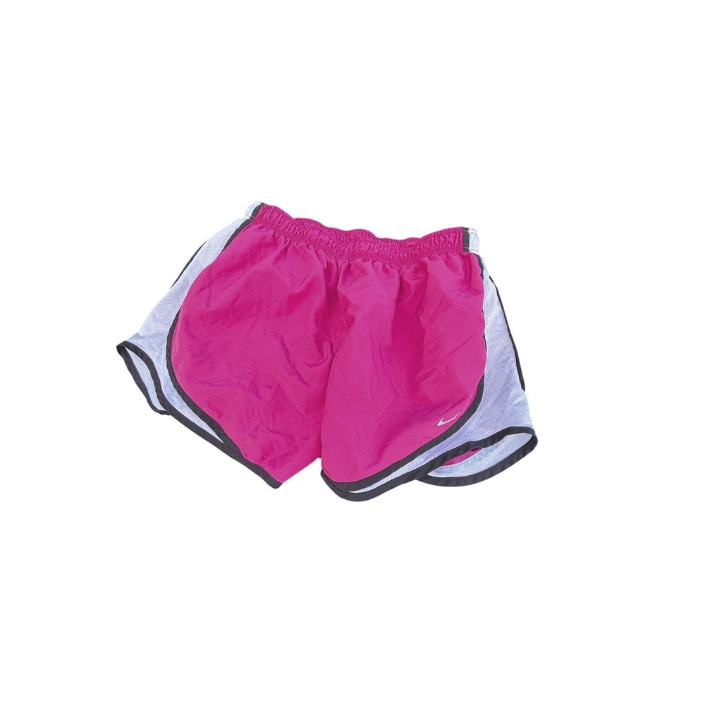 Nike Dri-FIT Tempo Running Shorts Womens XL Pink White Mesh Athletic Workout